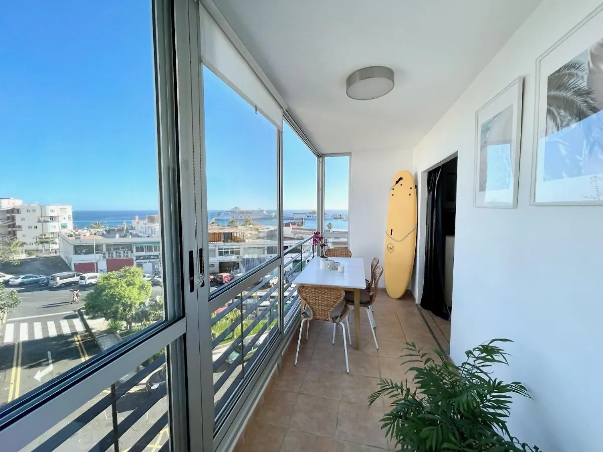 Beachfront Apartment With Ocean Views Los Cristianos  0*, Los Cristianos (Tenerife) Hiszpania